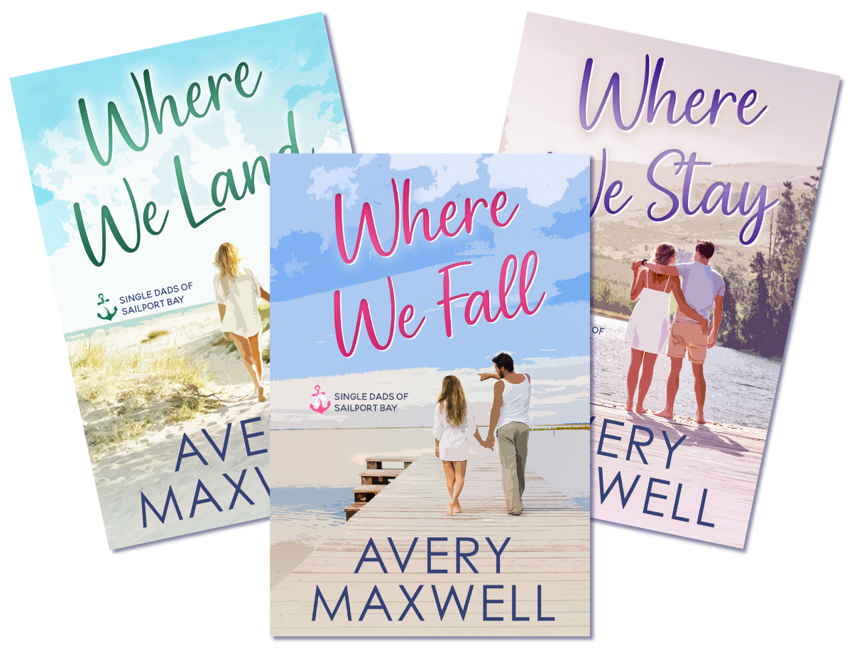 The Single Dads of Sailport Bay series by Avery Maxwell — small town single dad romance books